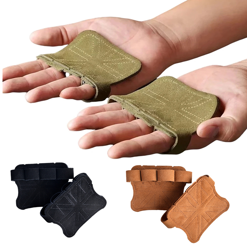 Best Crossfit Gear - Leather Weight Lifting Training Gloves Palm