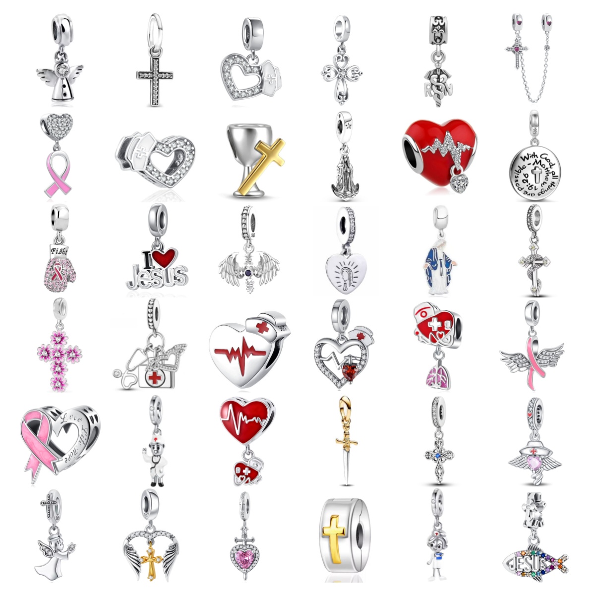 New Flower Cross Charm Sword B - Crossfit Accessories avaliação e preço