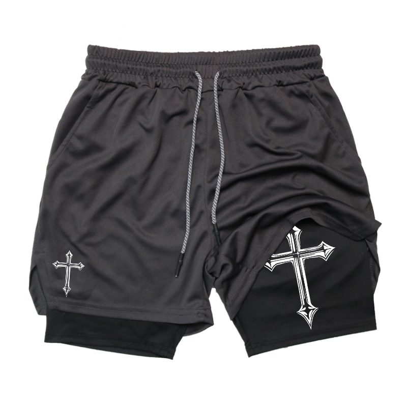 Cross Print 2-in-1 Workout Run - Crossfit Gym Gear avaliação e preço