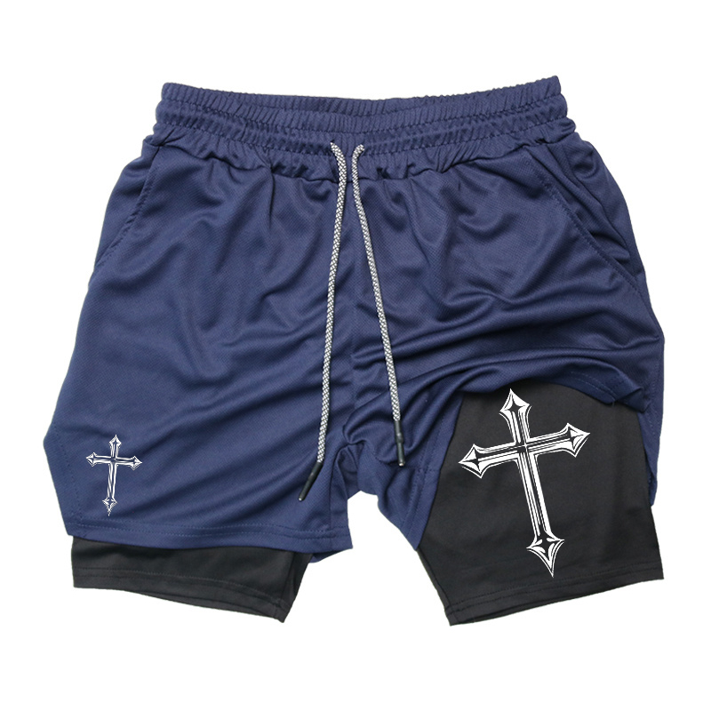 Cross Print 2-in-1 Workout Run - Crossfit Gym Gear avaliação e preço