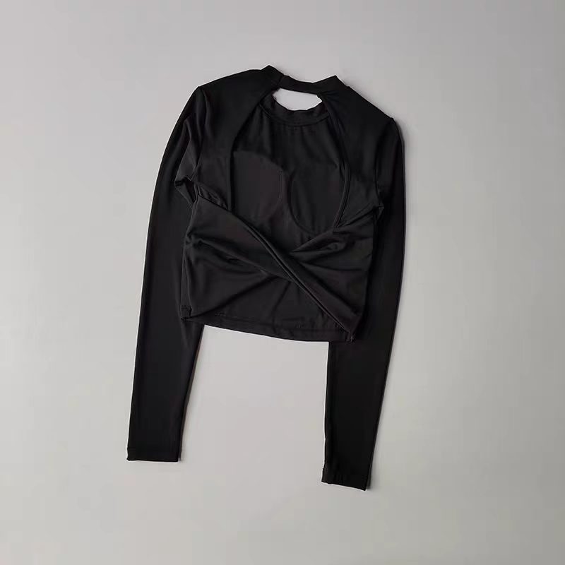 Women Long Sleeve Knotted Yoga - Crossfit Yoga avaliação e preço