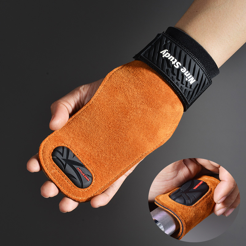 Cowhide Gym Grips Gloves Weigh - Best Crossfit Gear avaliação e preço