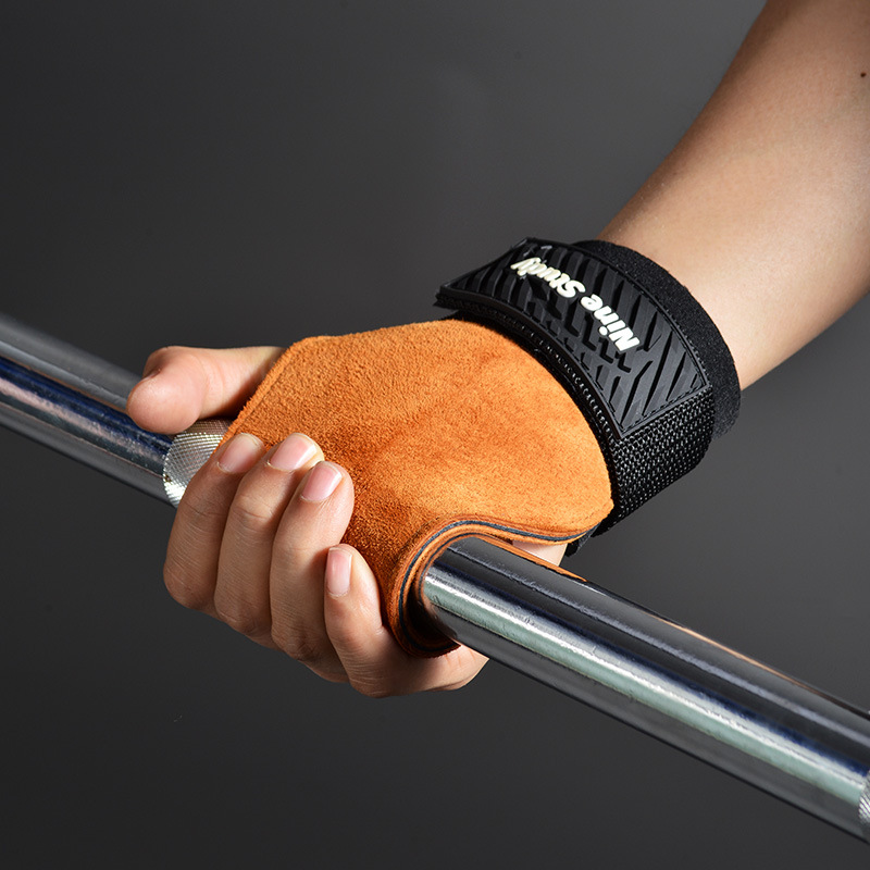 Cowhide Gym Grips Gloves Weigh - Best Crossfit Gear avaliação e preço