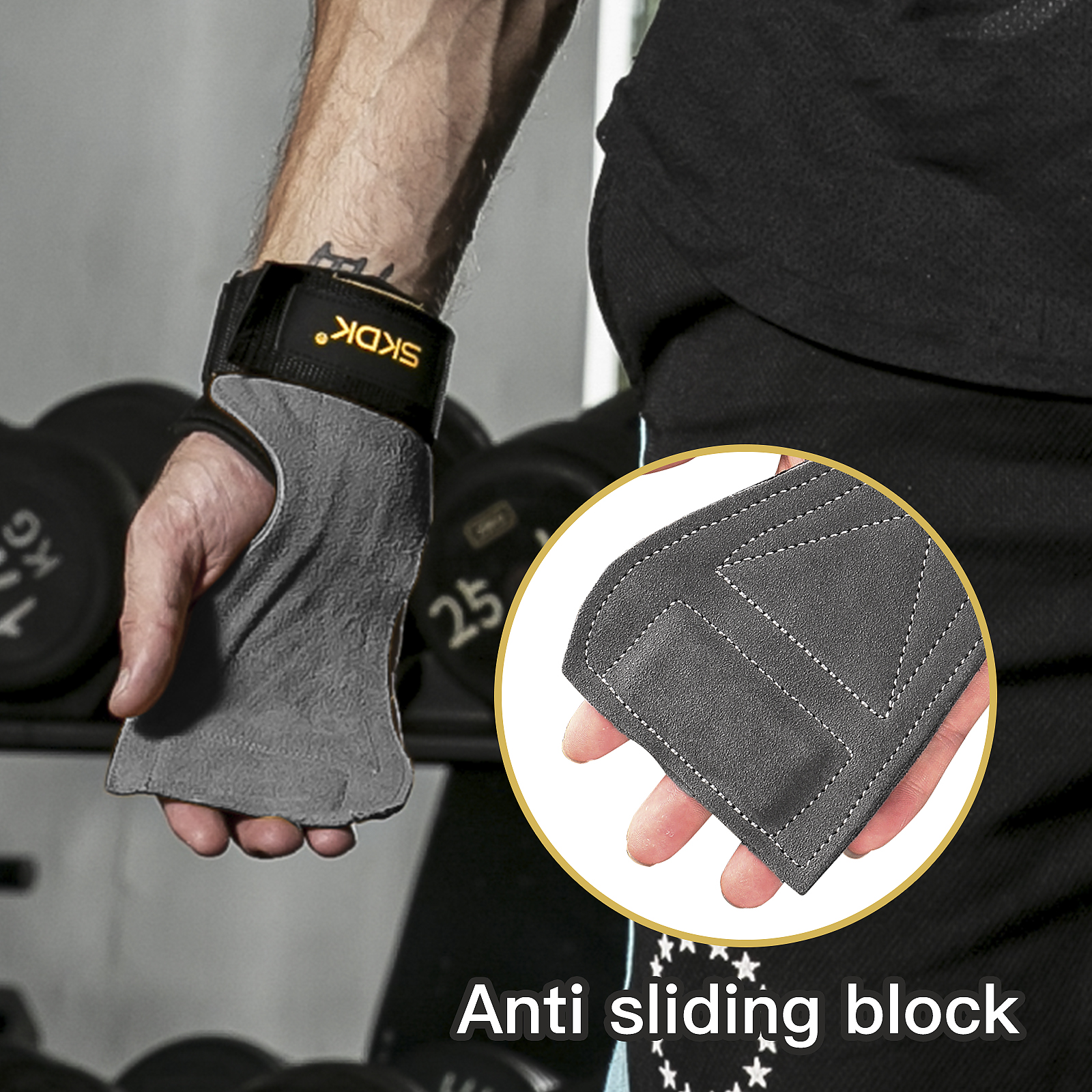 SKDK Gym Grips Palm Guards Cow - Best Crossfit Gear avaliação e preço