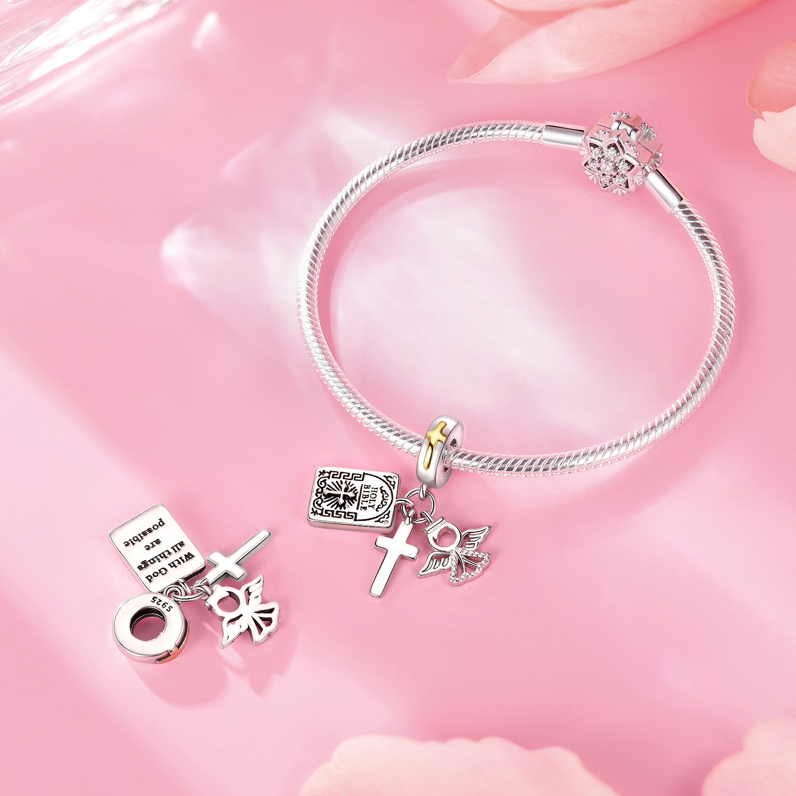 925 Sterling Silver Charm Holy - Crossfit Accessories avaliação e preço