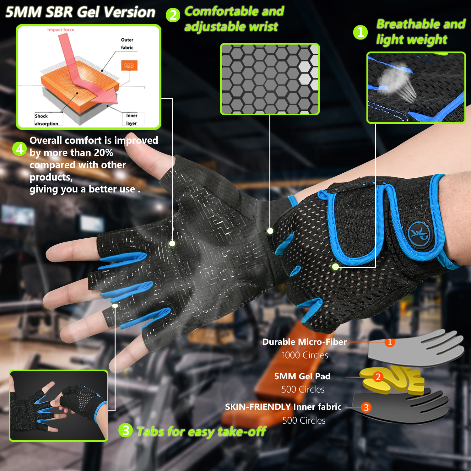 MOREOK Gym Gloves Breathable A - Best Crossfit Gear avaliação e preço
