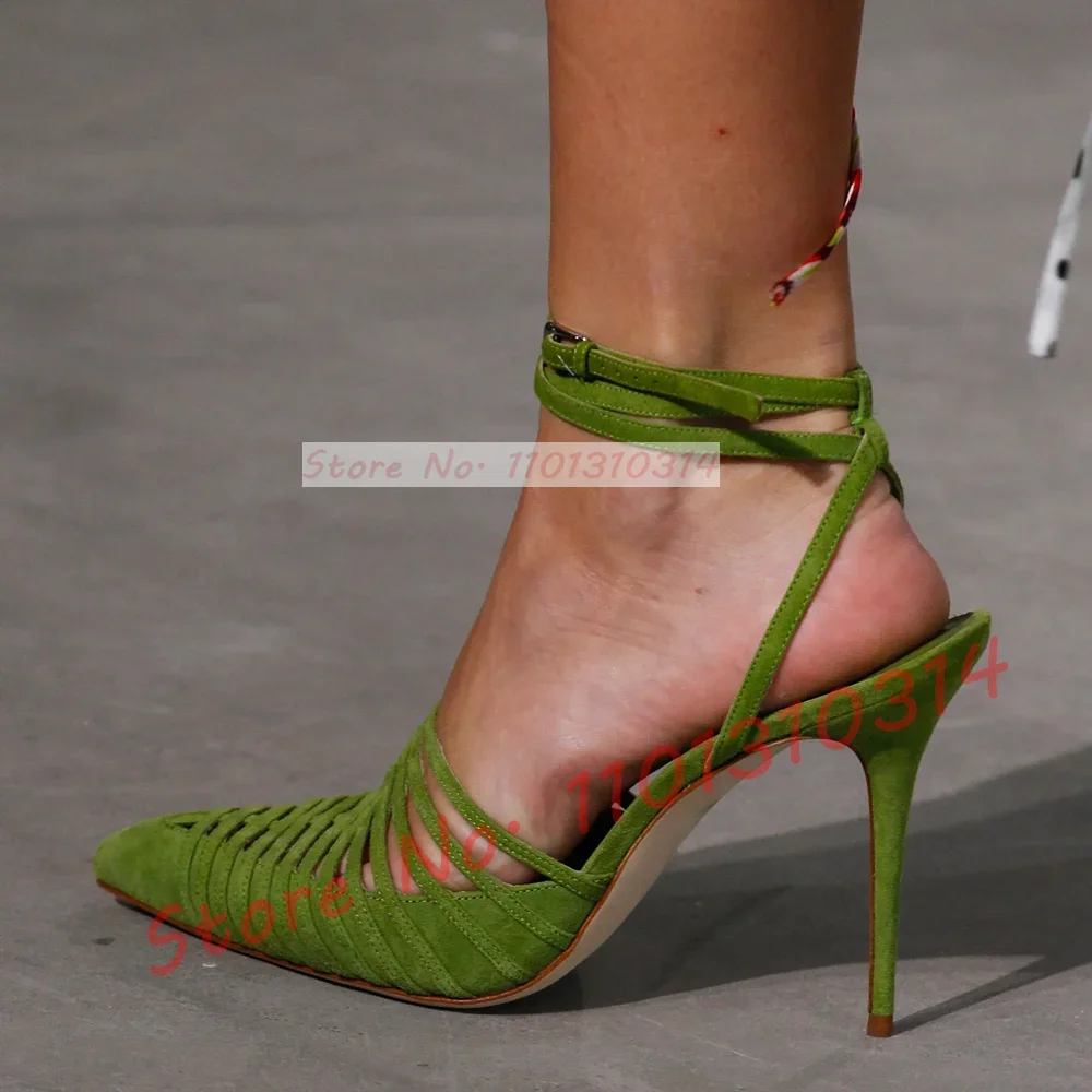 Green Vegan Suede Strappy Sand - Crossfit Outfit avaliação e preço